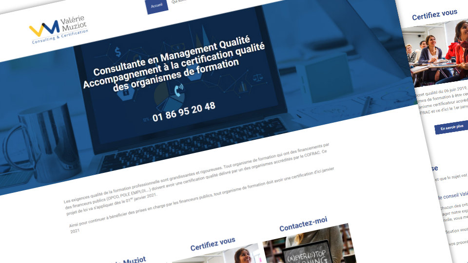 Nouveau site internet consacré au consulting en management qualité et à l'accompagnement à la certification qualité des organismes de formation